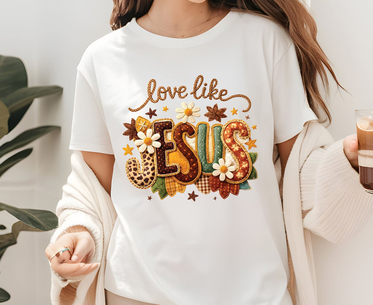 Love Like Jesus T Shirt Christian Fall Tee Religious Leopard Print Shirt Faith Gift For Her Adult Youth Toddler Baby Boho Autumn Apparel
