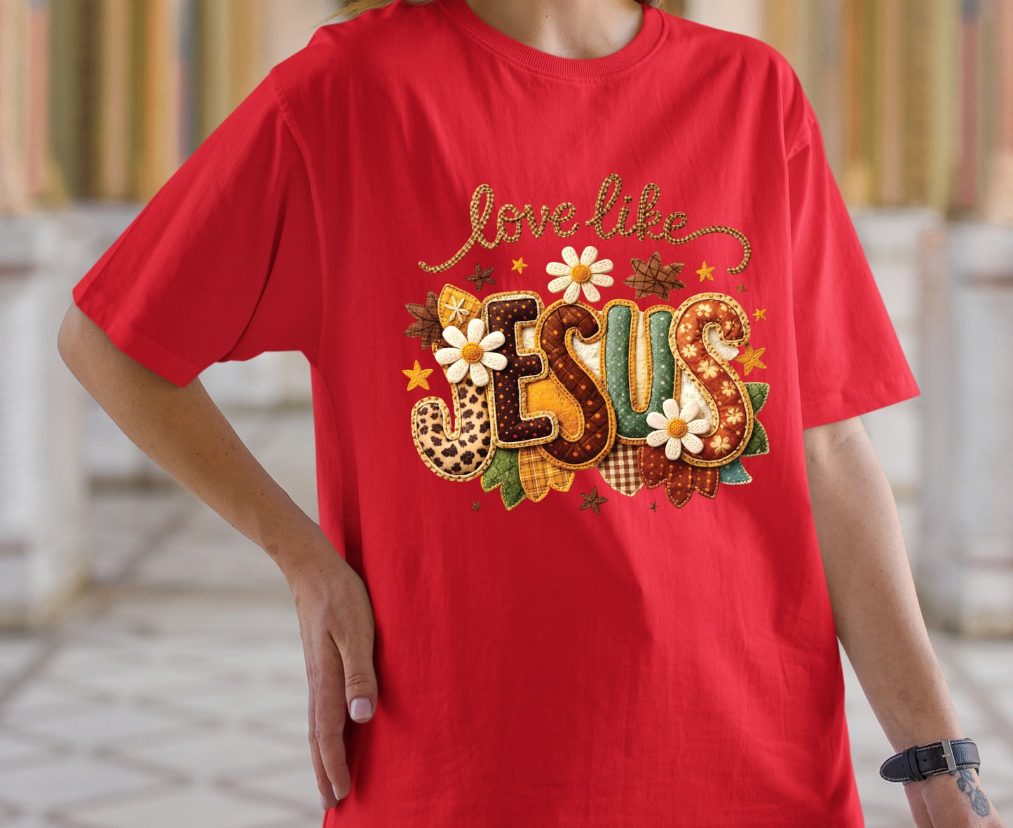 Love Like Jesus T Shirt Christian Fall Tee Religious Leopard Print Shirt Faith Gift For Her Adult Youth Toddler Baby Boho Autumn Apparel