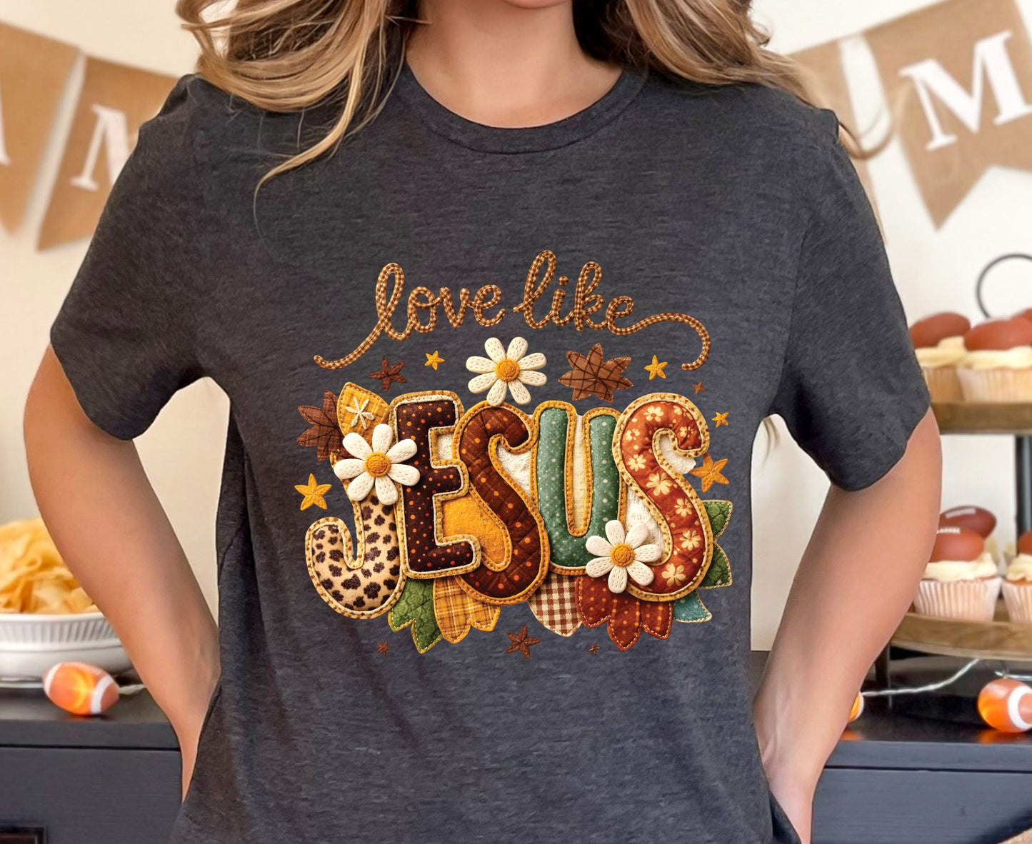 Love Like Jesus T Shirt Christian Fall Tee Religious Leopard Print Shirt Faith Gift For Her Adult Youth Toddler Baby Boho Autumn Apparel