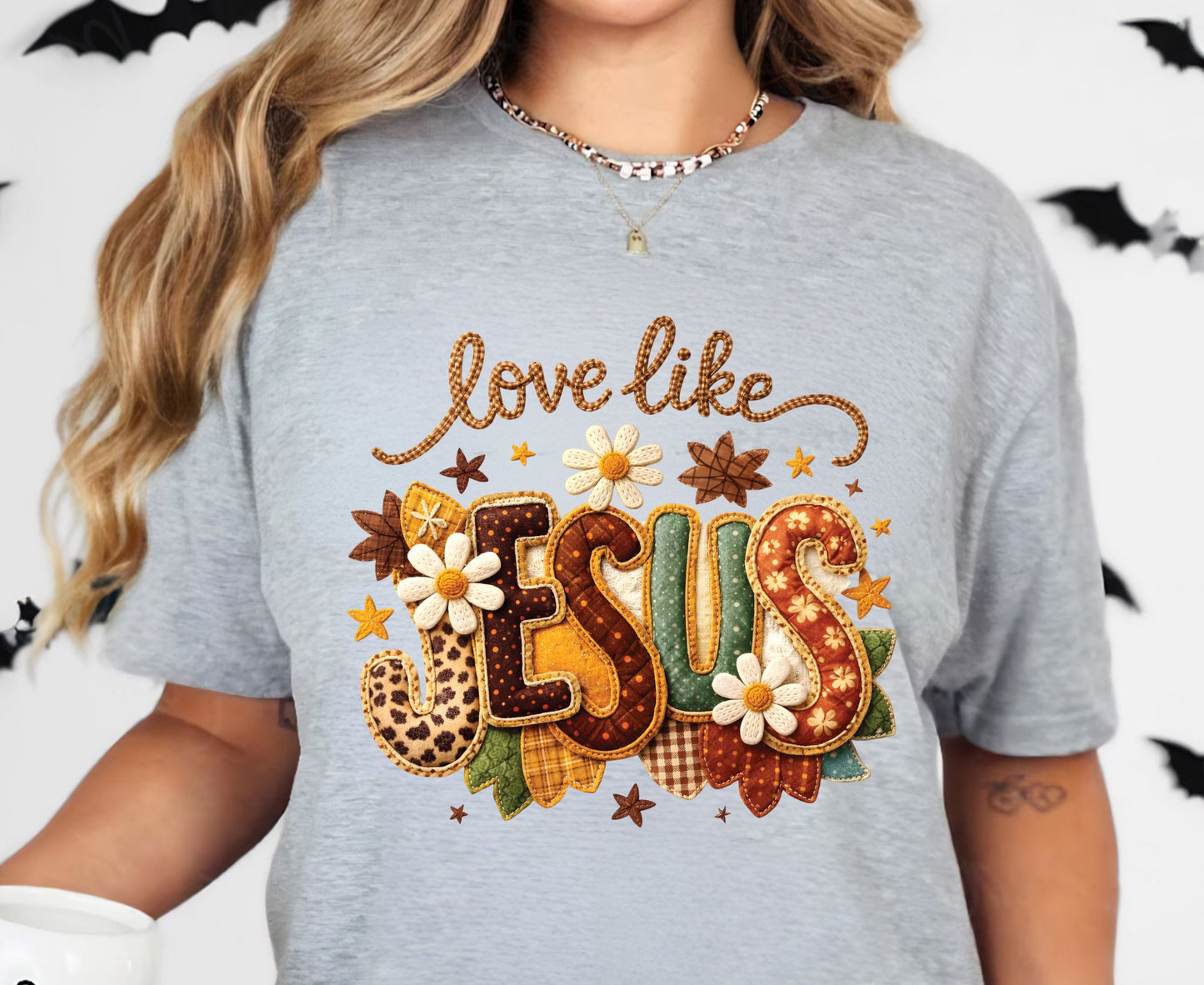 Love Like Jesus T Shirt Christian Fall Tee Religious Leopard Print Shirt Faith Gift For Her Adult Youth Toddler Baby Boho Autumn Apparel