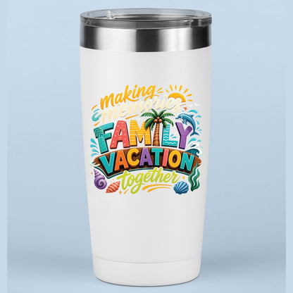 Making Memories Together Family Vacation Retro Beach DTF Transfer Ready to Press Summer Trip UV DTF Sticker Palm Tree & Dolphin Heat Transfer for Shirts