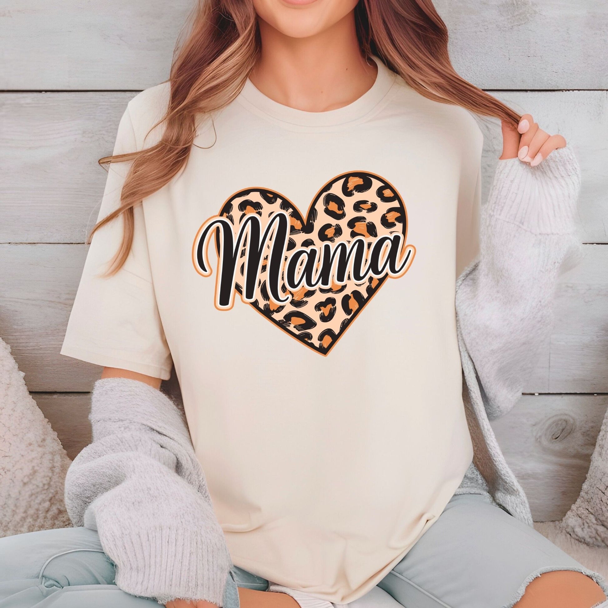 Mama Leopard DTF Transfer ready to Press Happy Mom Life Heat Transfer for Shirts Music Mama UV Sticker Prints
