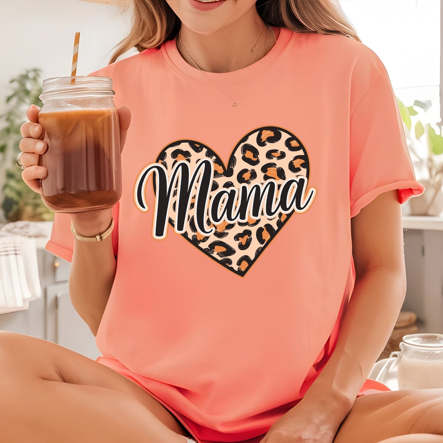 Mama Leopard DTF Transfer ready to Press