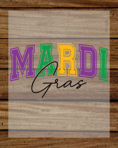 Mardi Gras DTF Transfer Sheet for New Orlean Carnival Heat Press Paper