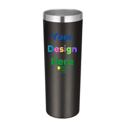 Custom Skinny Tumbler Insulated Stainless Steel Tumbler witth Lid and Straw - 20 oz