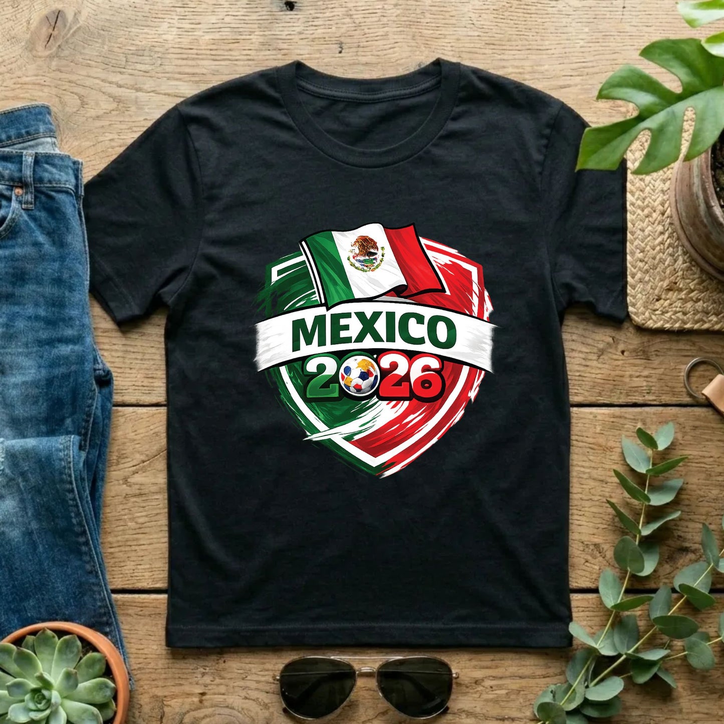 Mexico World Cup T Shirt Soccer Supporter Tees