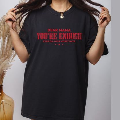Mom DTF Transfer ready to Press Dear Mama You are Enough Mothers Day Heat Transfer for Shirts Mom UV Sticker Prints Mommy Iron on Transfer