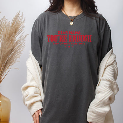 Mom DTF Transfer ready to Press Dear Mama You are Enough Mothers Day Heat Transfer for Shirts Mom UV Sticker Prints Mommy Iron on Transfer