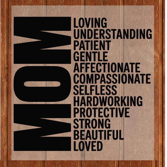 Mom DTF Transfer ready to Press Mother’s Day Heat Transfer for Shirts Loving Understanding UV Sticker Print Mama Iron On Transfer