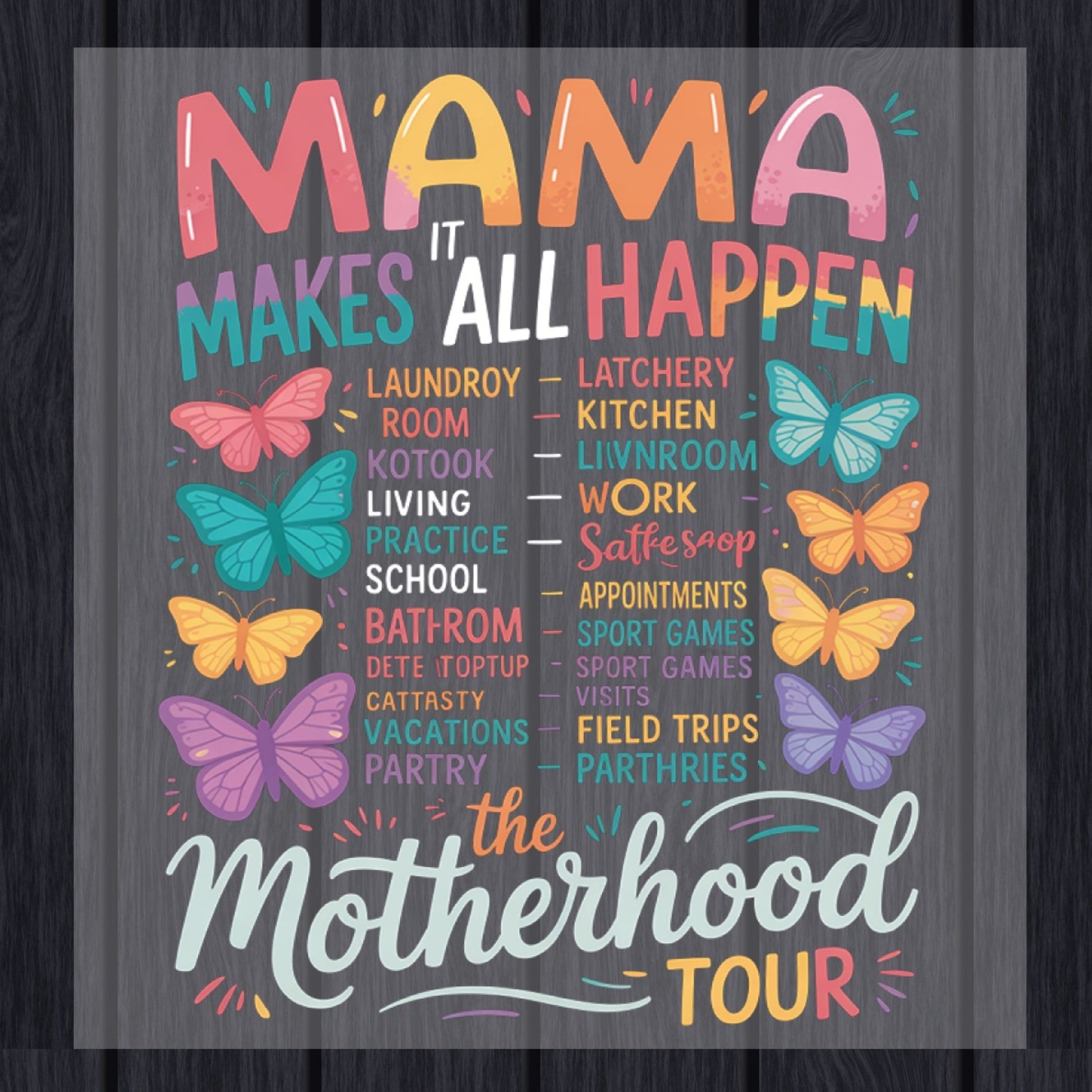 Mom DTF Transfer ready to Press Mother’s Day Trendy Heat Transfer for Shirts Motherhood UV Sticker Print Mama Iron On Transfer