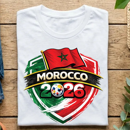 Morocco World Cup T Shirt Soccer Supporter Tees