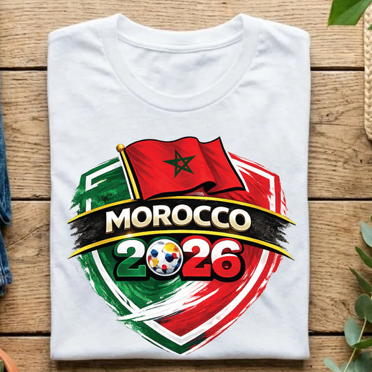 Morocco World Cup T Shirt Soccer Supporter Tees