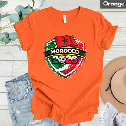 Morocco World Cup T Shirt Soccer Supporter Tees