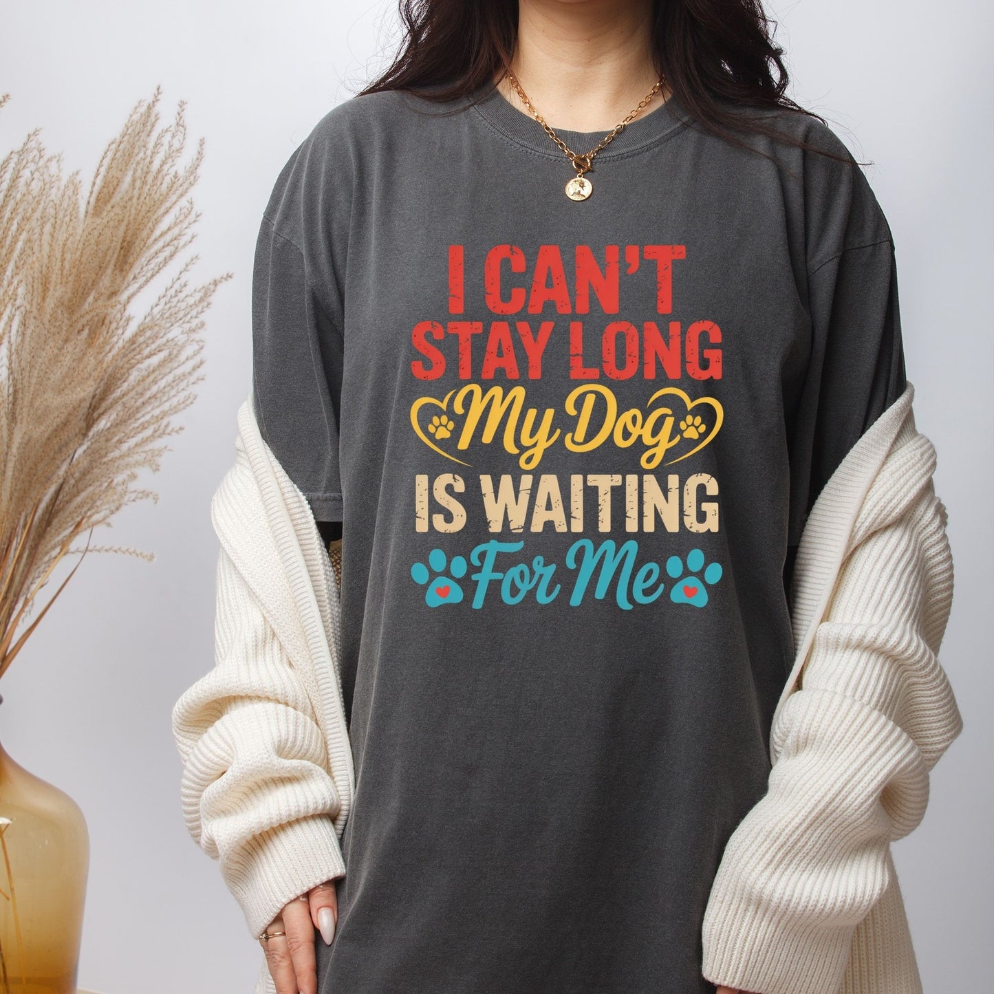 Mother's Day Dog Mom DTF Transfer ready to Press My Dog is Waiting Animal Heat Transfer for Shirts Pet Lover UV Sticker Prints