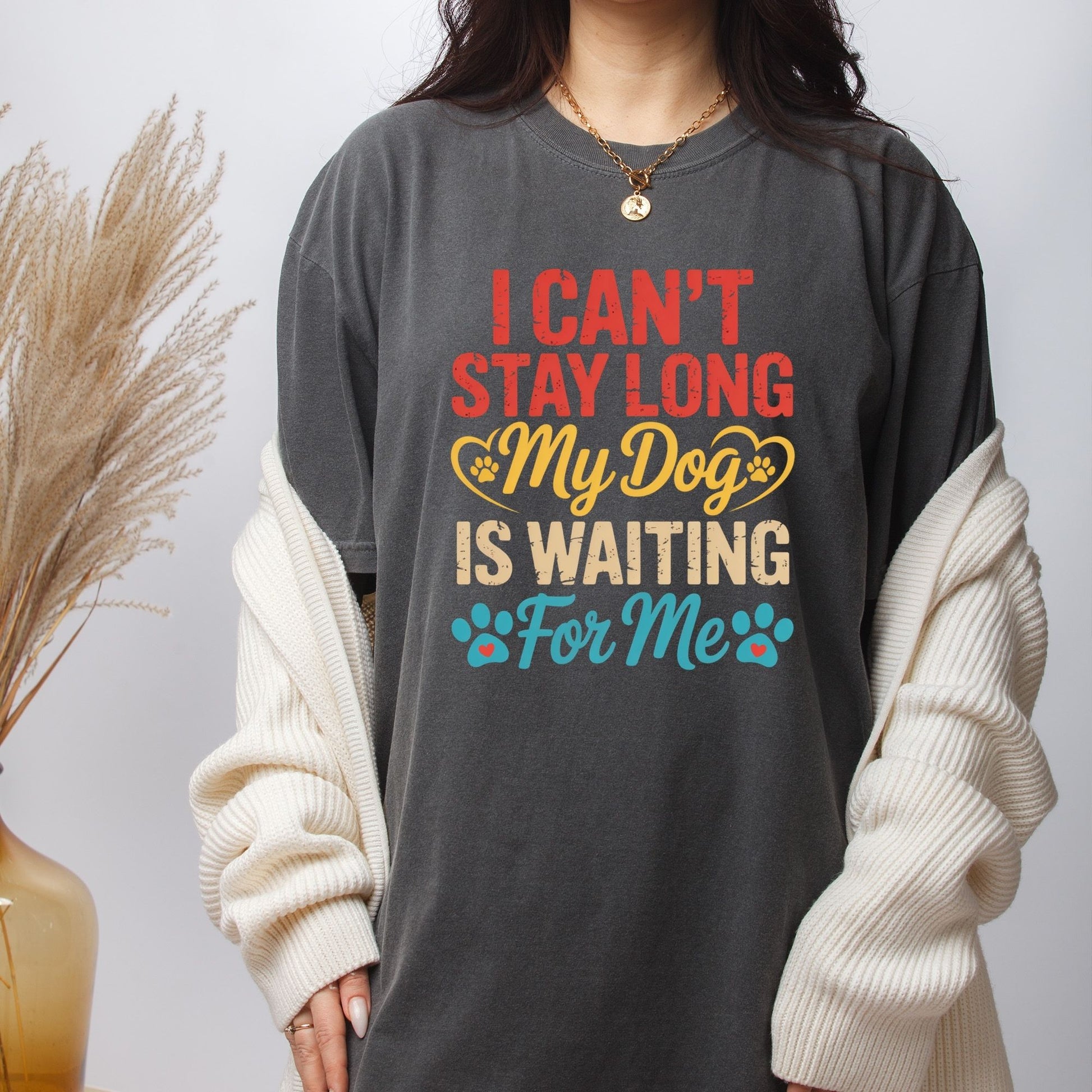 Mother's Day Dog Mom DTF Transfer ready to Press My Dog is Waiting Animal Heat Transfer for Shirts Pet Lover UV Sticker Prints