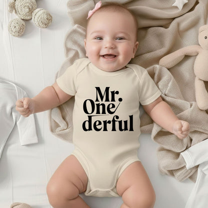 Mr Onederful 1st Birthday Shirt First Birthday Boy Bodysuit Mr Wonderful Baby Tee One Year Old Birthday Outfit Toddler Birthday Gift