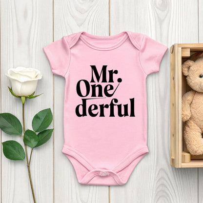 Mr Onederful 1st Birthday Shirt First Birthday Boy Bodysuit Mr Wonderful Baby Tee One Year Old Birthday Outfit Toddler Birthday Gift