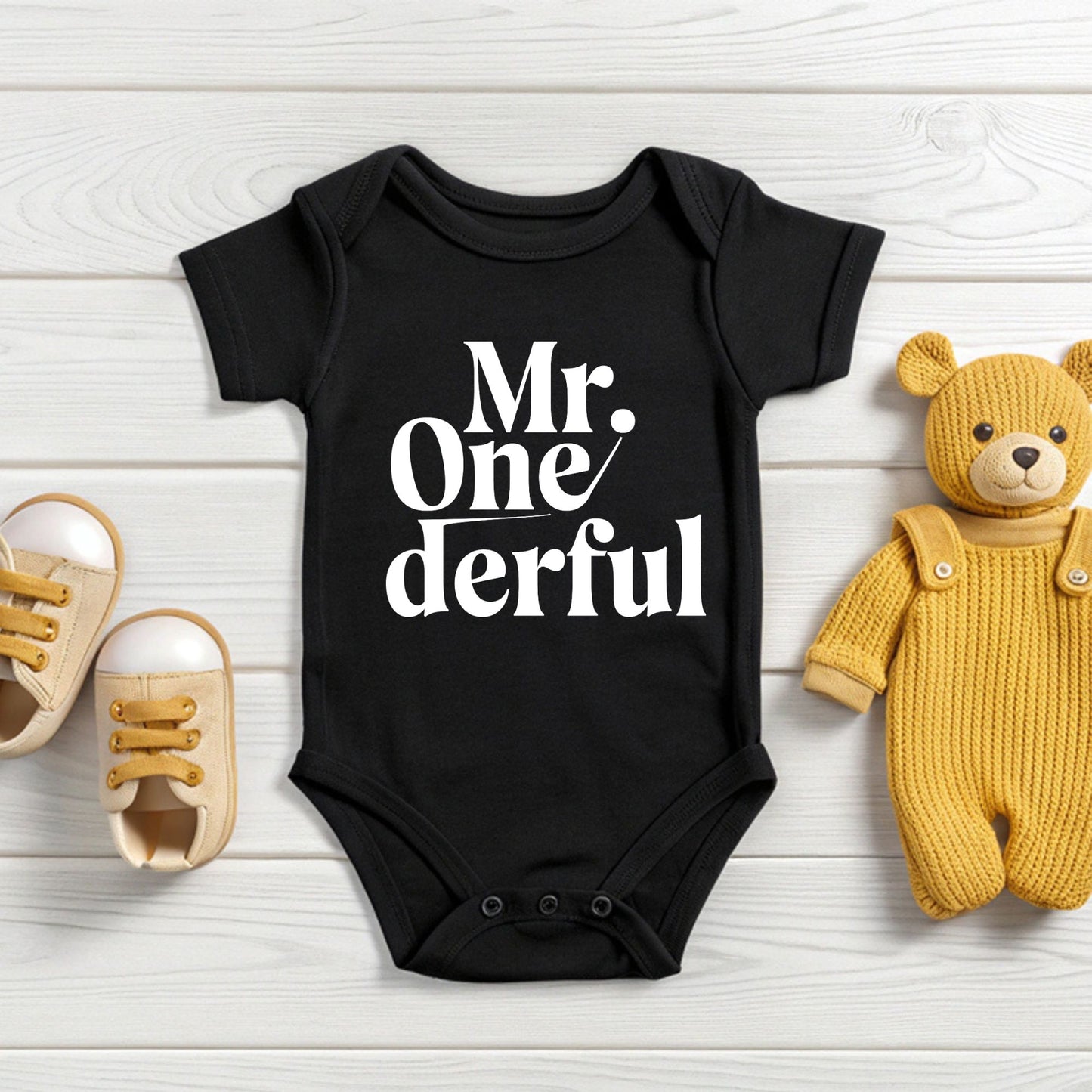 Mr Onederful 1st Birthday Shirt First Birthday Boy Bodysuit Mr Wonderful Baby Tee One Year Old Birthday Outfit Toddler Birthday Gift