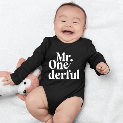 Mr Onederful 1st Birthday Shirt First Birthday Boy Bodysuit Mr Wonderful Baby Tee One Year Old Birthday Outfit Toddler Birthday Gift