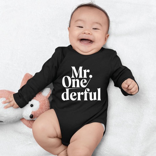 Mr Onederful 1st Birthday Shirt First Birthday Boy Bodysuit Mr Wonderful Baby Tee One Year Old Birthday Outfit Toddler Birthday Gift