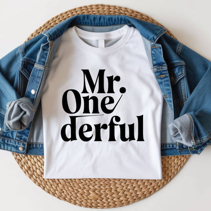 Mr Onederful 1st Birthday Shirt First Birthday Boy Bodysuit Mr Wonderful Baby Tee One Year Old Birthday Outfit Toddler Birthday Gift