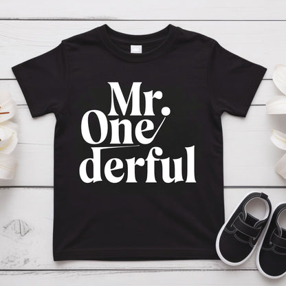 Mr Onederful 1st Birthday Shirt First Birthday Boy Bodysuit Mr Wonderful Baby Tee One Year Old Birthday Outfit Toddler Birthday Gift
