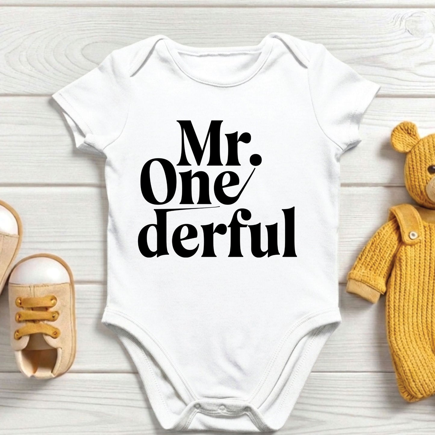 Mr Onederful 1st Birthday Shirt First Birthday Boy Bodysuit Mr Wonderful Baby Tee One Year Old Birthday Outfit Toddler Birthday Gift