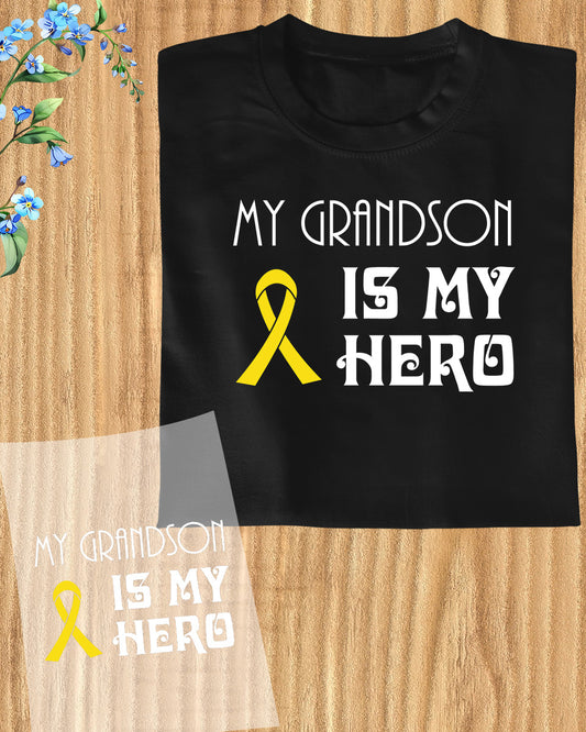 My Grandson is My Hero Awareness Gift DTF Transfer Film