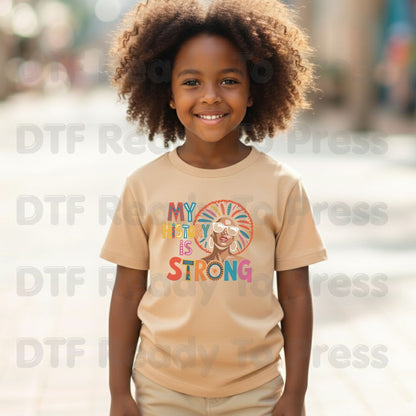 My History is Strong DTF Transfer Ready to Press Black Woman Afro Sunglasses Heat Transfer for Shirts African American UV Sticker Prints