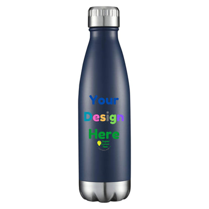 Custom Stainless Steel Water Bottle Insulated Double Wall Metal Sport Reusable Water Bottles - 17 oz