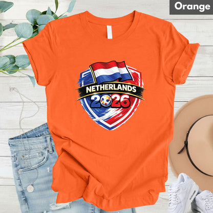 Netherlands World Cup T Shirt Soccer Supporter Tees
