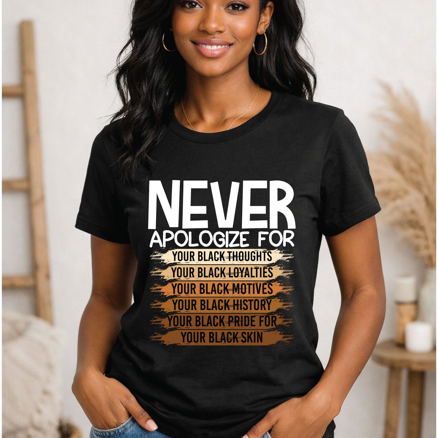 Never Apologize Black History Month T Shirts