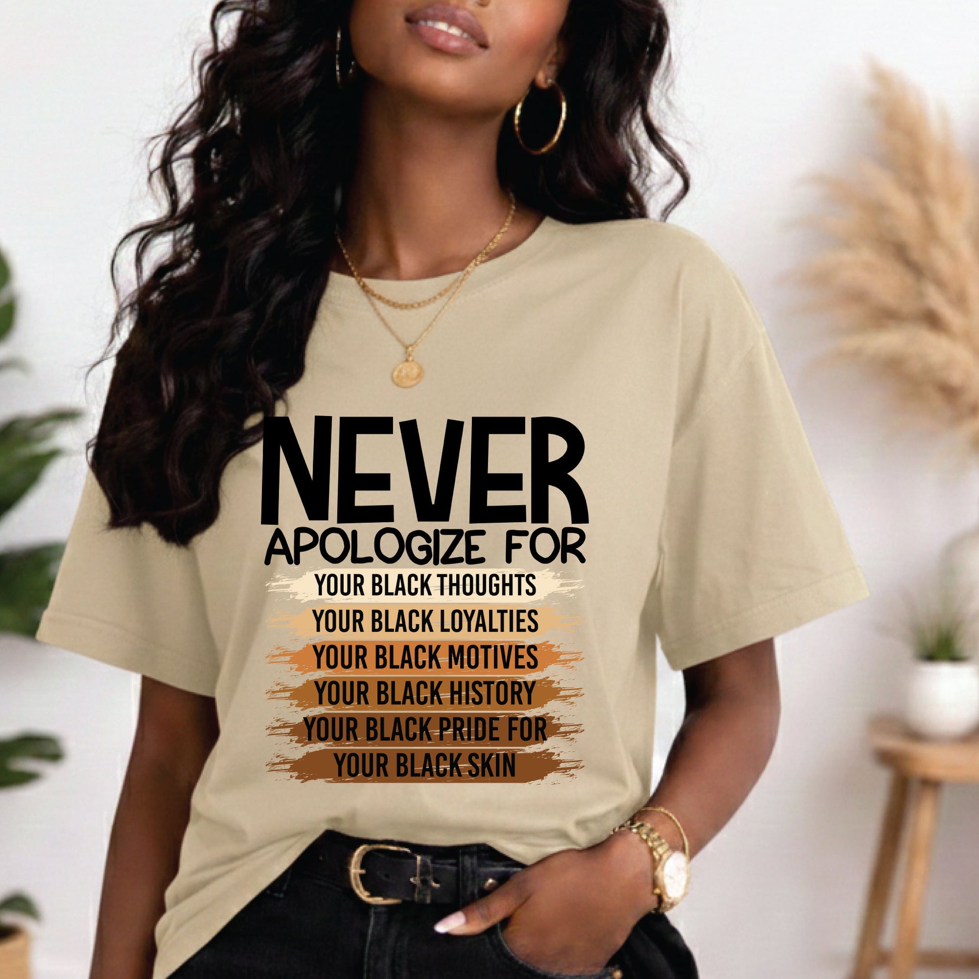 Never Apologize Black History Month T Shirts