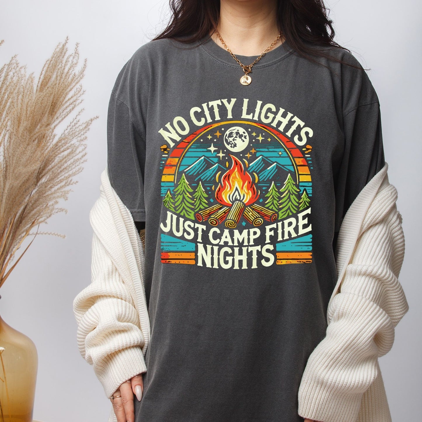 No City Lights Just Camp Fire Nights DTF Transfer