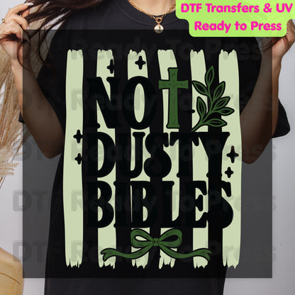 Not Dusty Bibles DTF Transfer Ready to Press