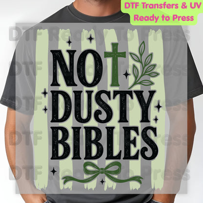 Not Dusty Bibles DTF Transfer Ready to Press