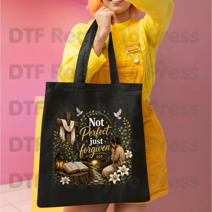 Not Perfect Just Forgiven DTF Transfer Ready to Press