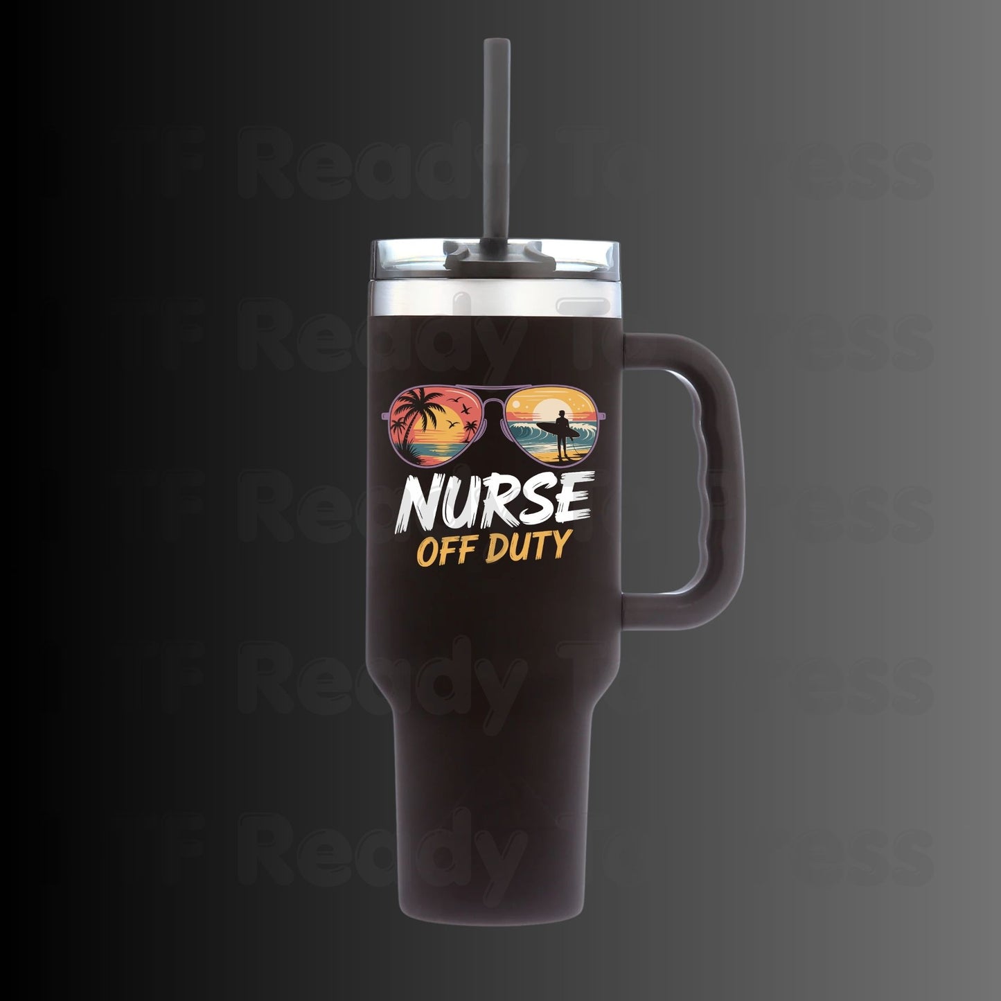 Nurse Off Duty Sunglasses Summer Vacation DTF Transfer Ready to Press Retro Beach Surfing Heat Transfer for Shirts UV Sticker Prints