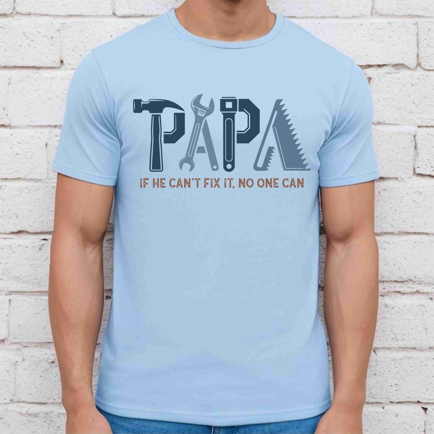 Papa If He Can't Fix It No One Can DTF Transfer Ready to Press Handyman Tools Father's Day Gift Grandpa UV Sticker Prints
