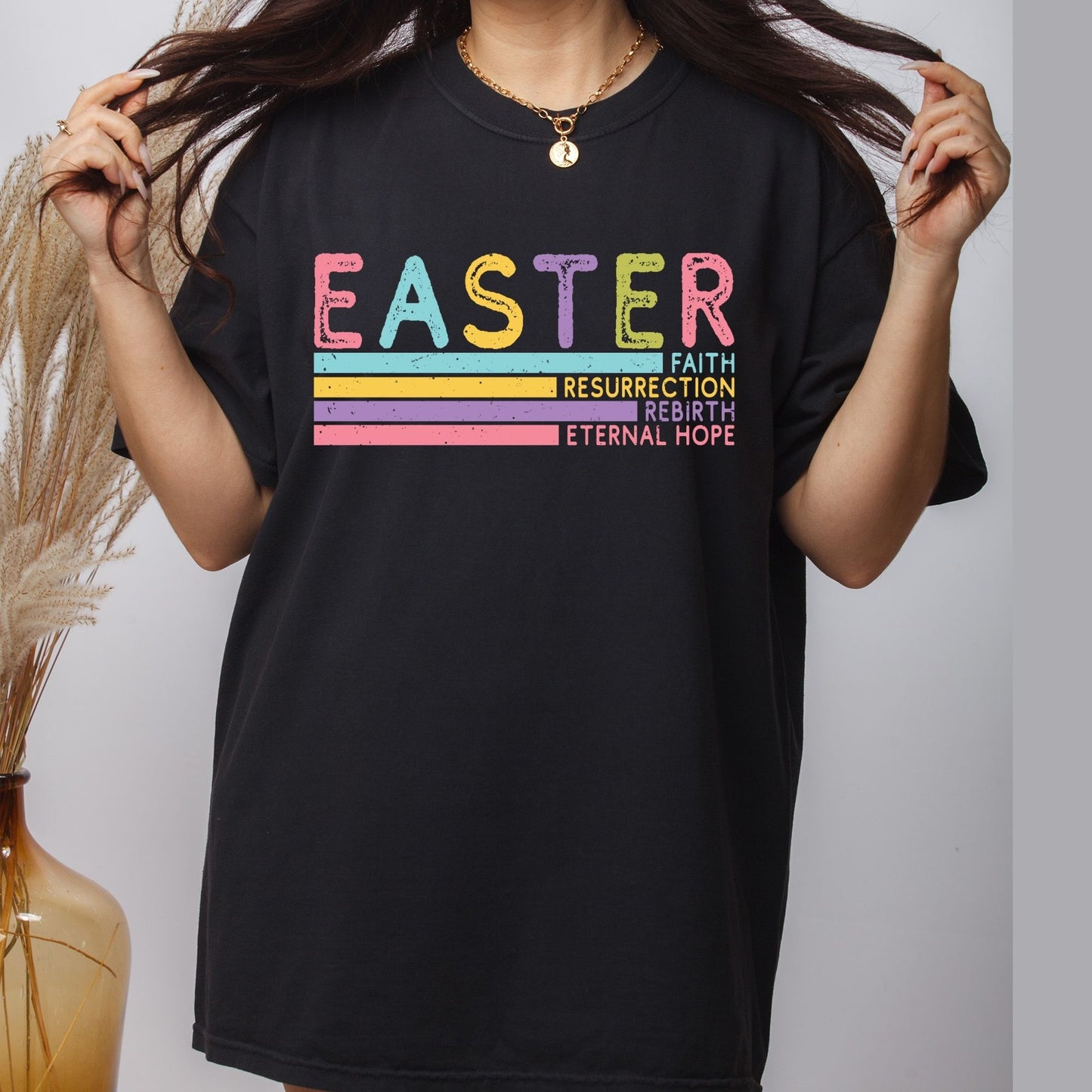 Pastel Christian Easter DTF Transfer ready to Press Faith Rebirth Eternal Hope Heat Transfer for Shirts Bible Verse UV Sticker Prints