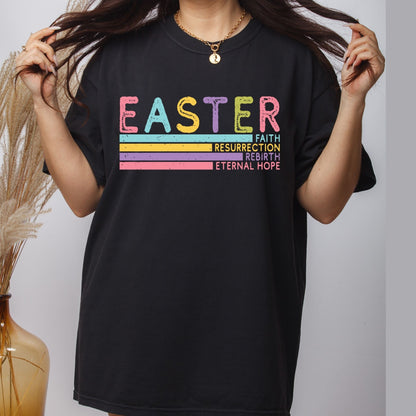 Pastel Christian Easter DTF Transfer ready to Press Faith Rebirth Eternal Hope Heat Transfer for Shirts Bible Verse UV Sticker Prints