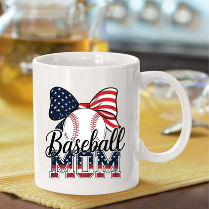 Patriotic Baseball Mom DTF Transfer
