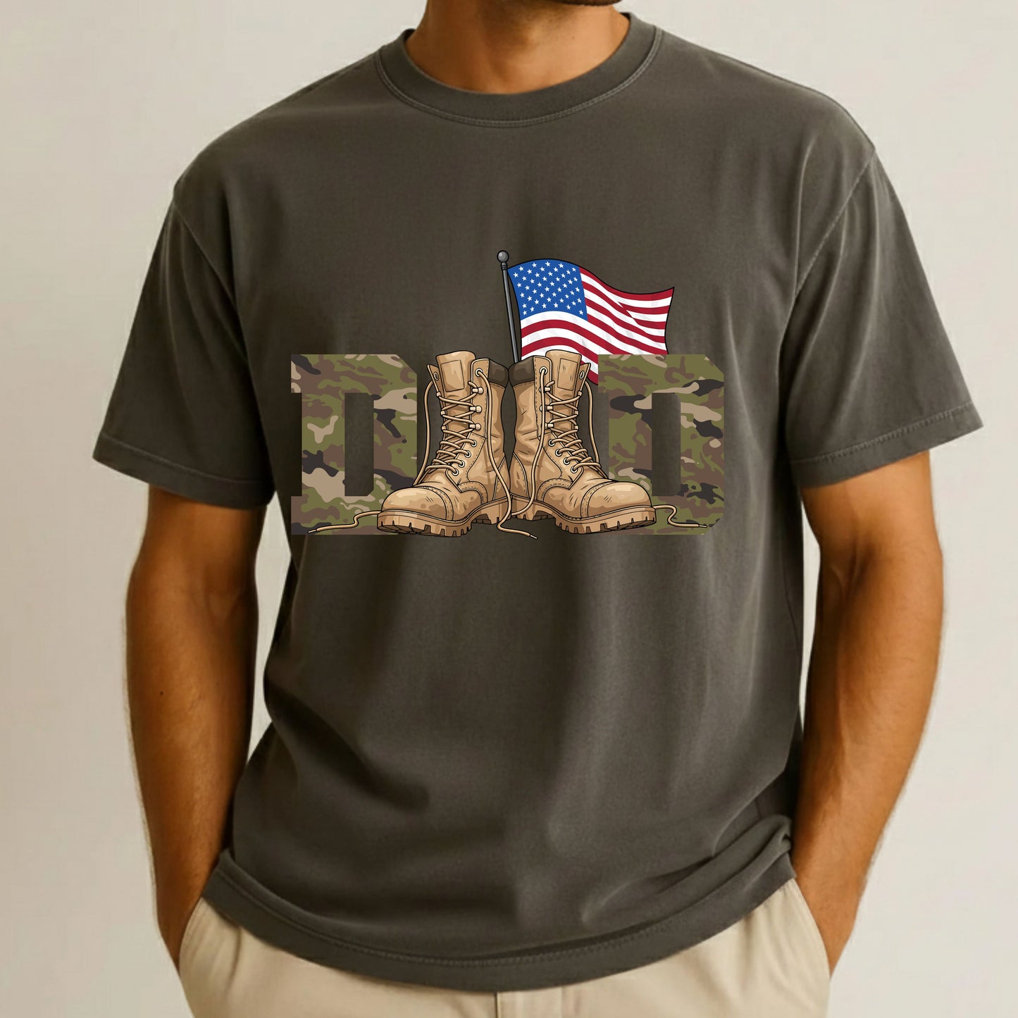 Patriotic Dad Comfort Colors T Shirt