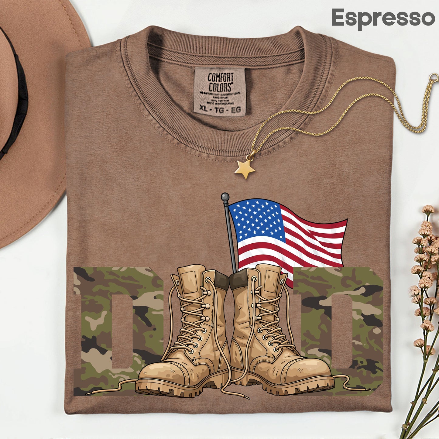 Patriotic Dad Comfort Colors T Shirt