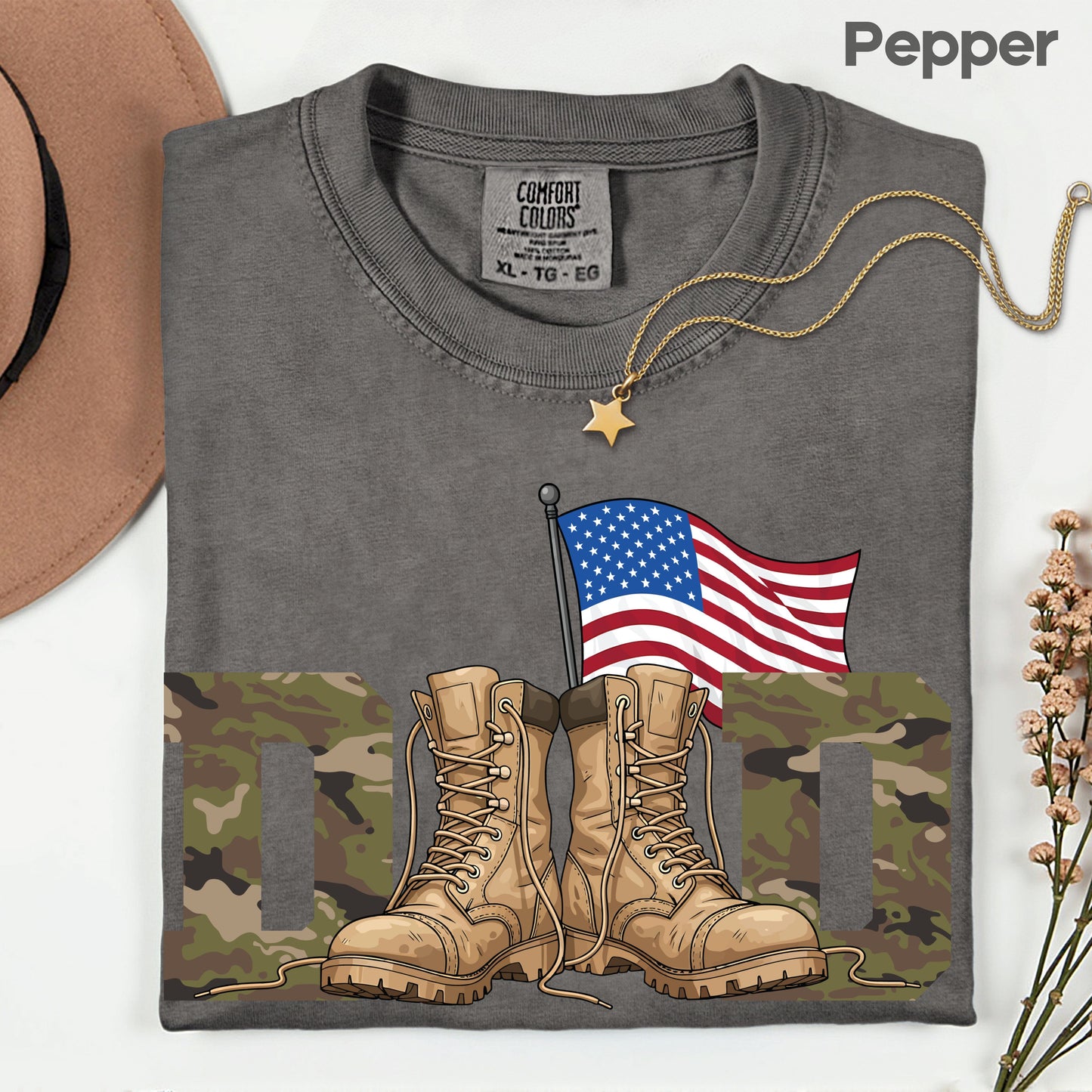 Patriotic Dad Comfort Colors T Shirt