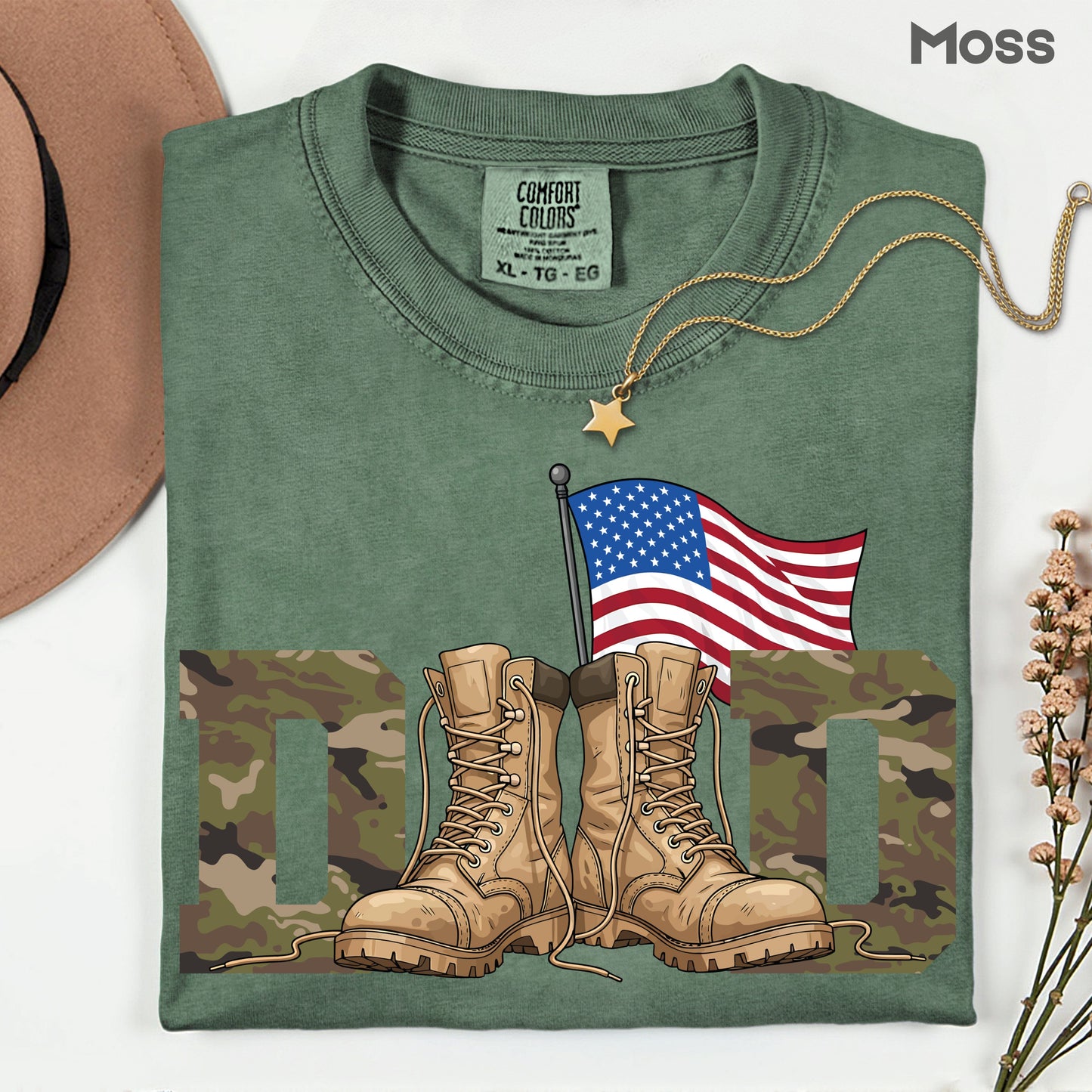 Patriotic Dad Comfort Colors T Shirt
