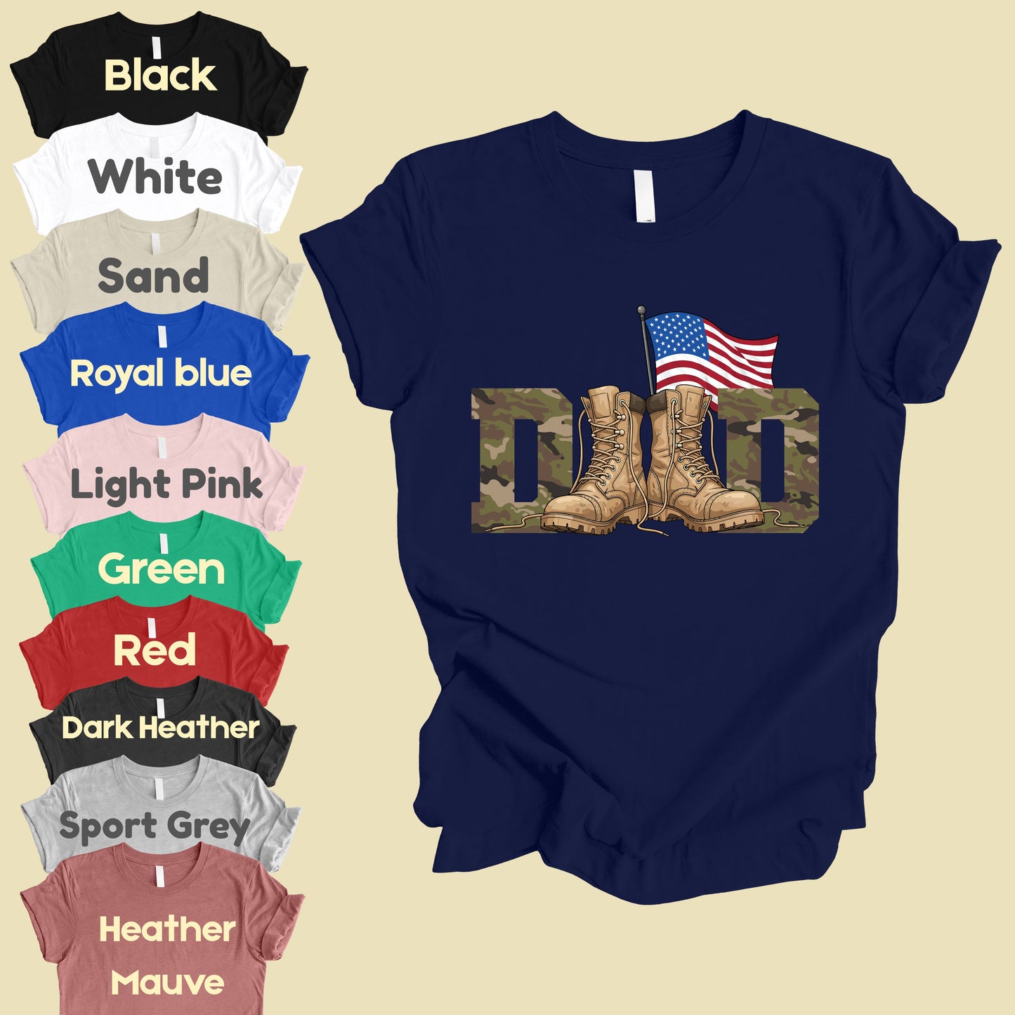 Patriotic Dad Comfort Colors T Shirt