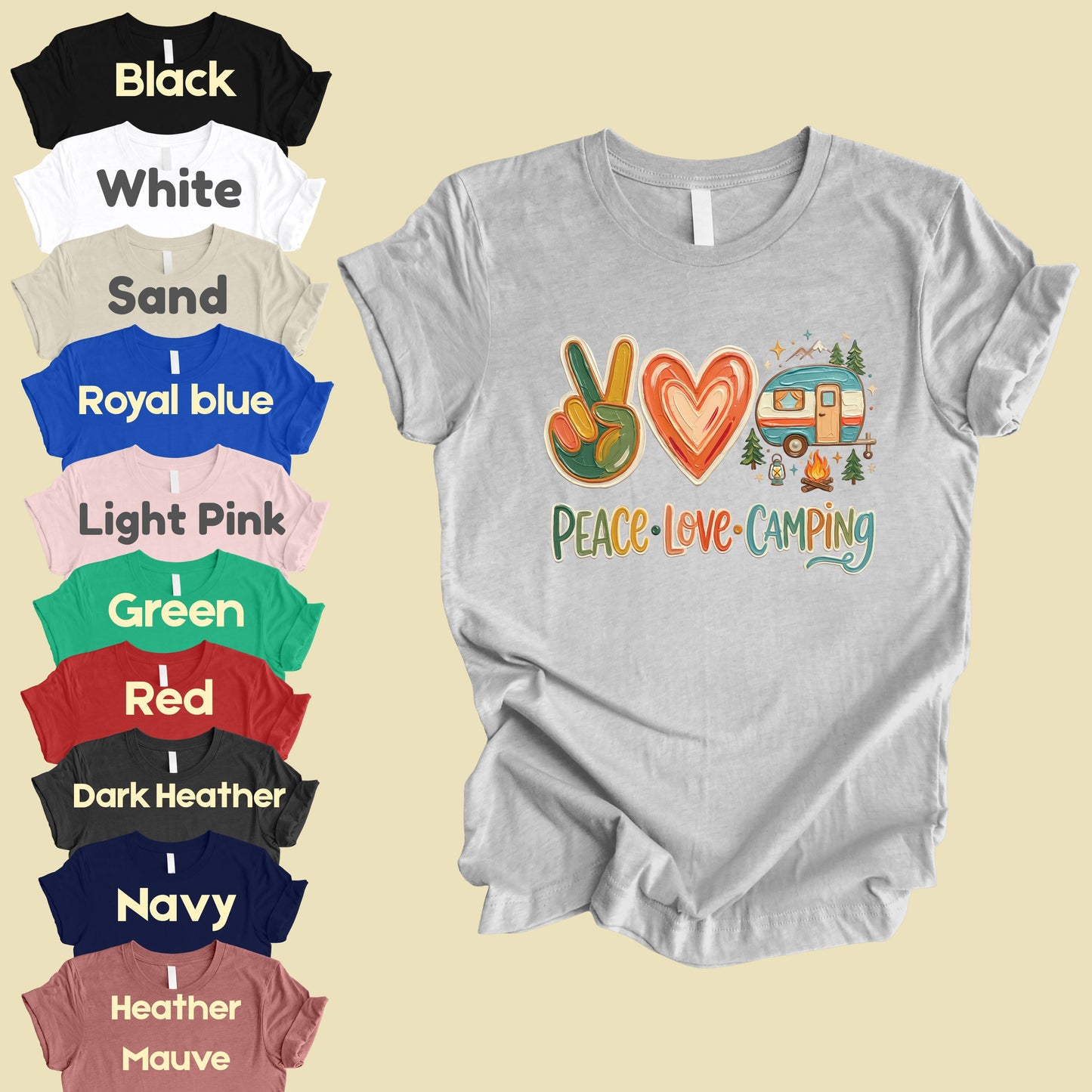 Peace Love Camping Comfort Colors T Shirt