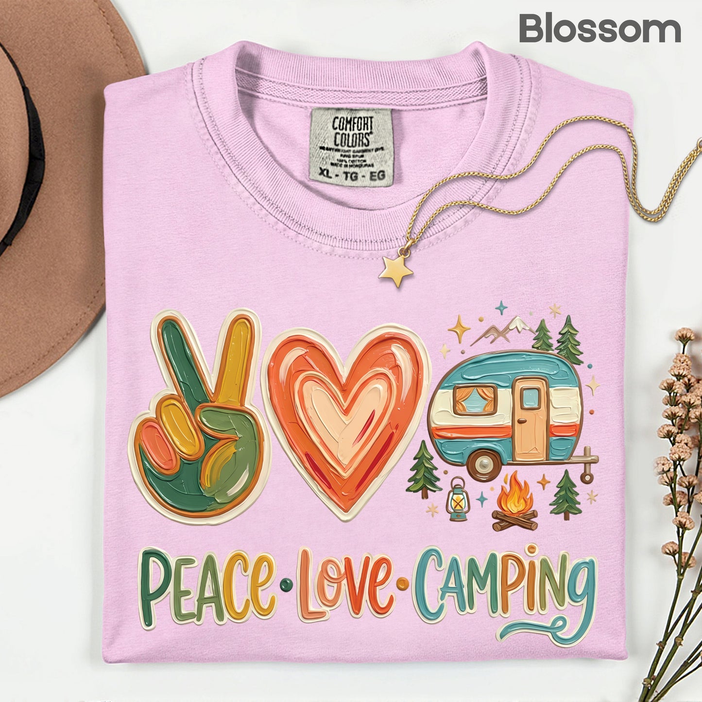 Peace Love Camping Comfort Colors T Shirt
