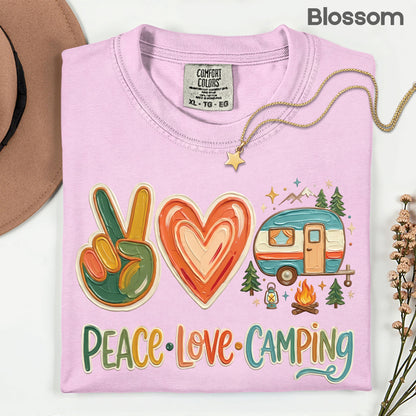 Peace Love Camping Comfort Colors T Shirt